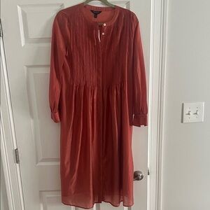 Banana Republic Terracotta Long Sleeve Dress
